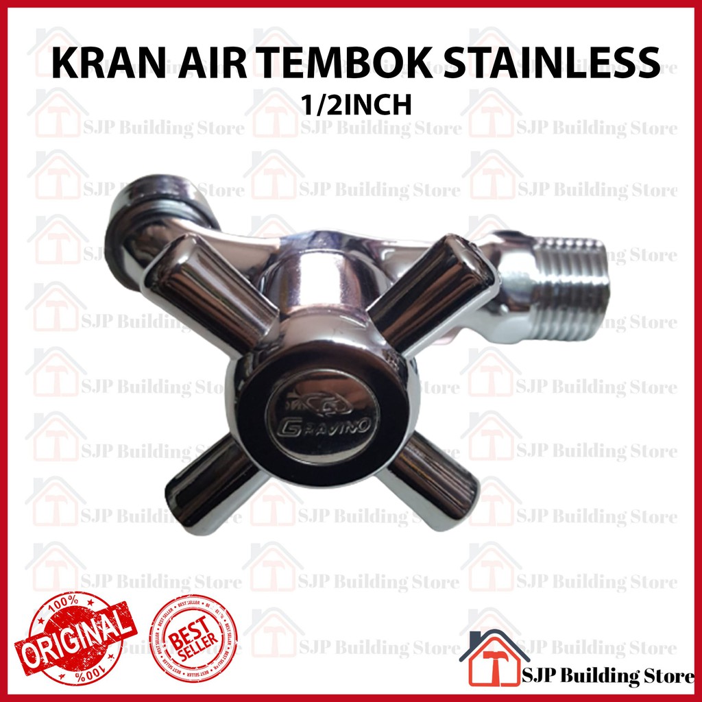 [COD] Kran Air Baling Stainless 1/2 inci dan 3/4 inci 0.5 / 0.75 l Keran Cuci Tembok Taman