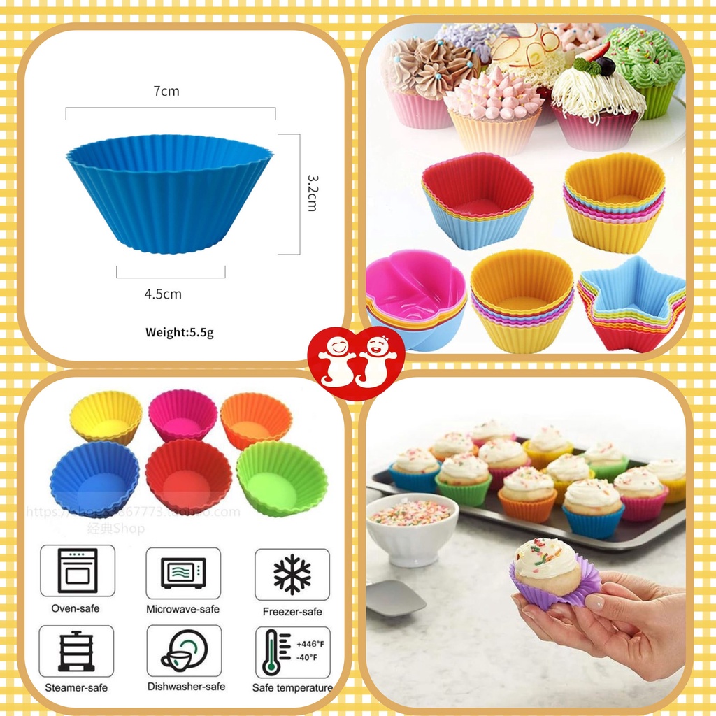 Cetakan Kue Silicone Cup Cake Muffin Puding Cupcake