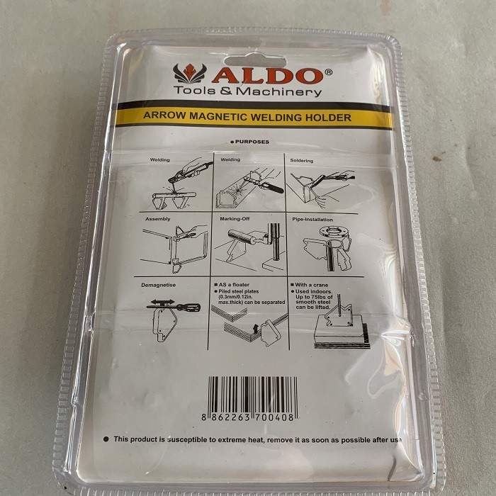 ALDO Magnet Holder 4 inch Arrow Magnetic Siku Magnet Untuk Las