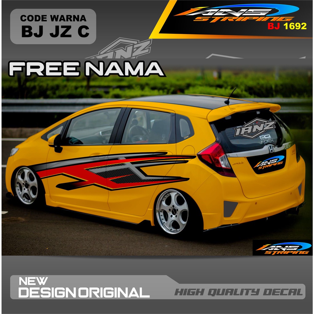 DECAL STIKER MOBIL HONDA BRIO / VARIASI BODY SAMPING MOBIL AYLA / STIKER MOBIL AGYA