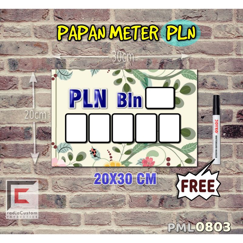 

RadjaCustom Papan Meter Listrik PLN PAM motif Unik - Flower 03