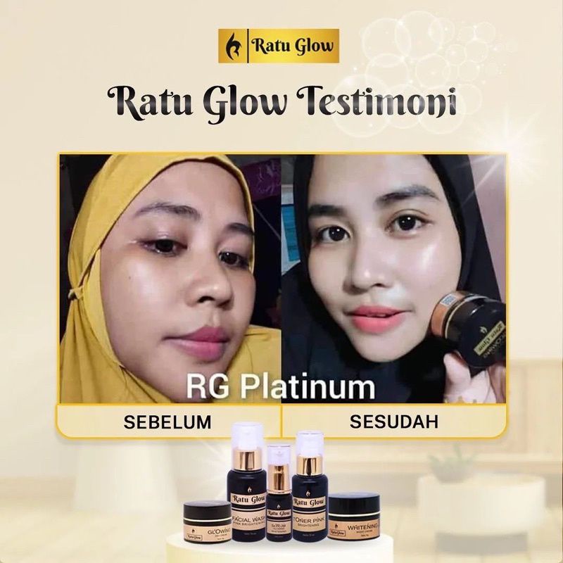 𝗥𝗮𝘁𝘂 𝗚𝗹𝗼𝘄 𝗣𝗮𝗸𝗲𝘁 𝗣𝗹𝗮𝘁𝗶𝗻𝘂𝗺 Brightening Series &amp; Acne Series 100% Original BPOM