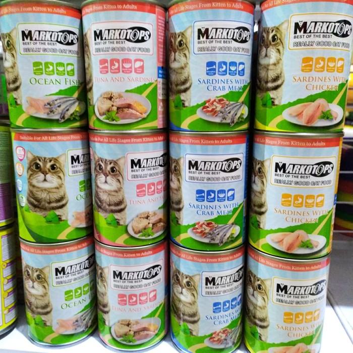 Go-Jek Makanan Kucing Markotops Markotop Kaleng 400Gr 1 Dus 24 Kaleng