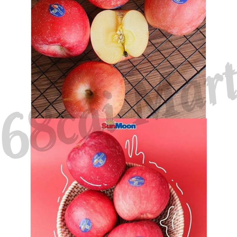 

Apel Fuji Premium Sunmoon - Impor Asli Size Sedang Manis Garing