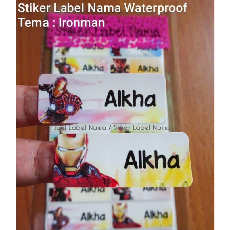 

IRONMAN ~ STIKER LABEL NAMA WATERPROOF / LABEL NAMA WATERPOOF / STICKER LABEL / STIKER NAMA