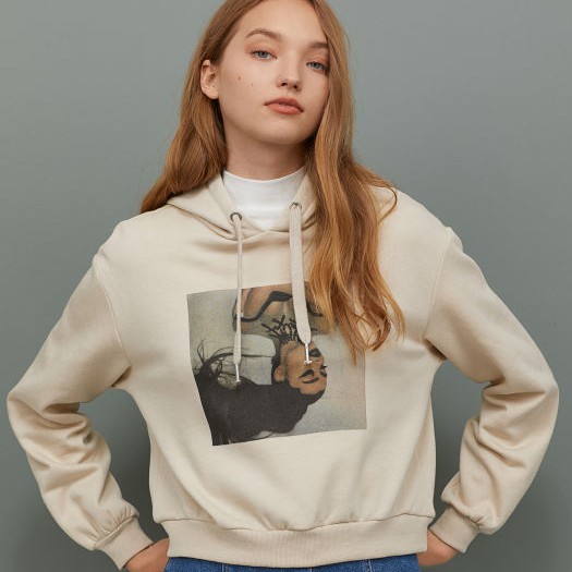 h&m short hooded top