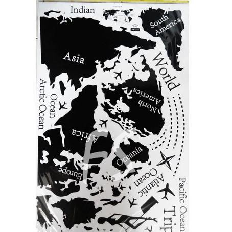 Terlaris Stiker Dinding Wallpaper 60x90cm Motif Karakter Peta Dunia Globe Hitam Putih Traveling Ad Shopee Indonesia