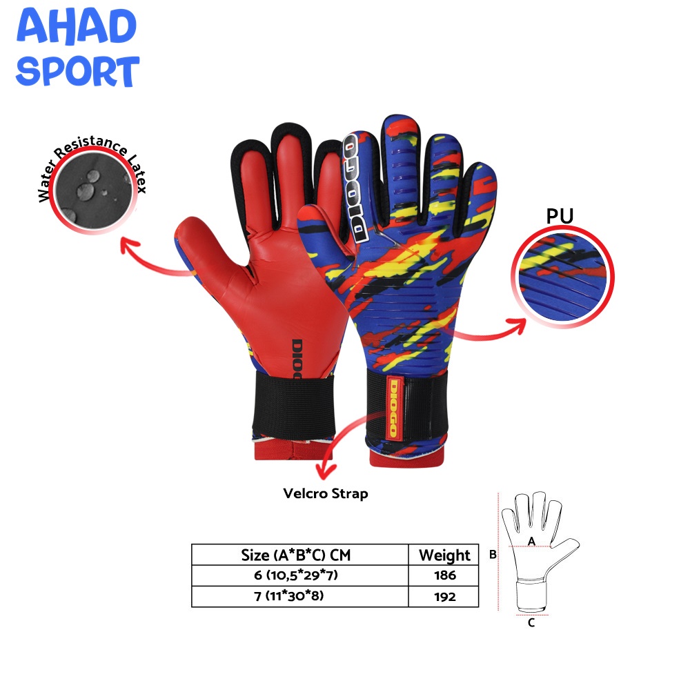 Sarung Tangan Kiper Anak DIOGO Parma Original