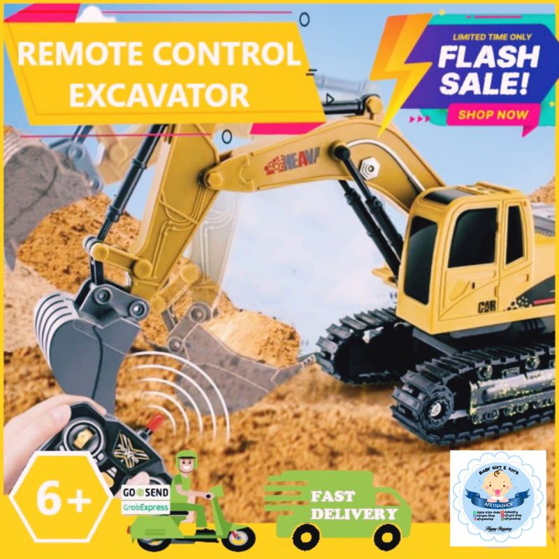 Mainan Truk Excavator Remote Truk Charger | RC Excavator Digger | RC Truk Bisa Serok