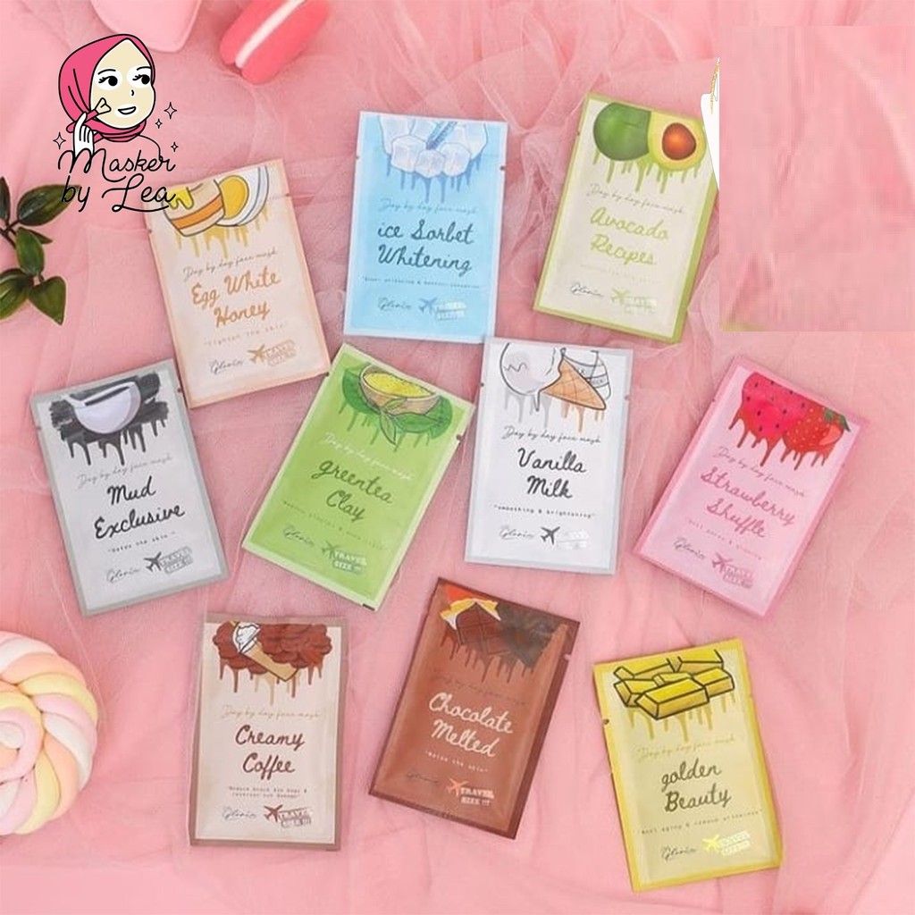 DOMMO - D8078 Masker Organik by LEA Gloria | Masker Bubuk by LEA Gloria Travel Size 10 grm 20 gr 50g