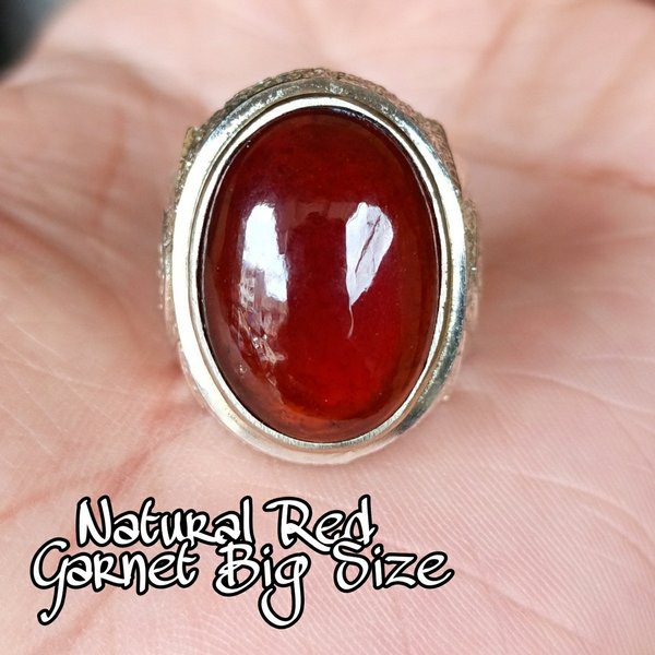 CINCIN BATU AKIK NATURAL RED GARNET SUPER HIGH QUALITY