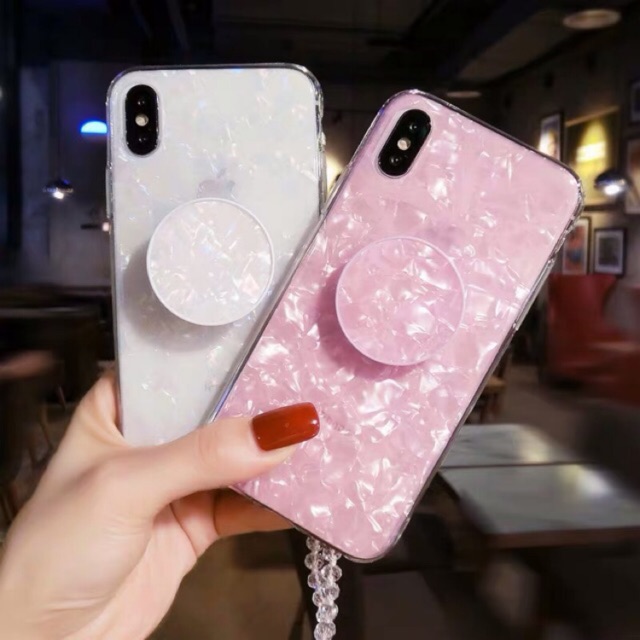 Marble Case White/Pink iPhone Oppo Vivo Xiaomi Samsung Huawei Realme X F11 pro V15 Y81 A30 A20 A50