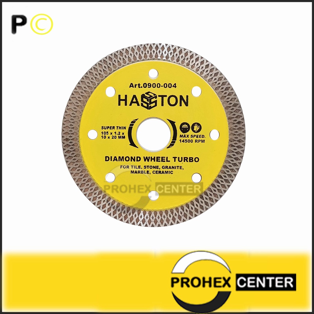 Hasston Diamond Wheel 4&quot; Turbo Net Batik - Mata Pisau Potong Granit