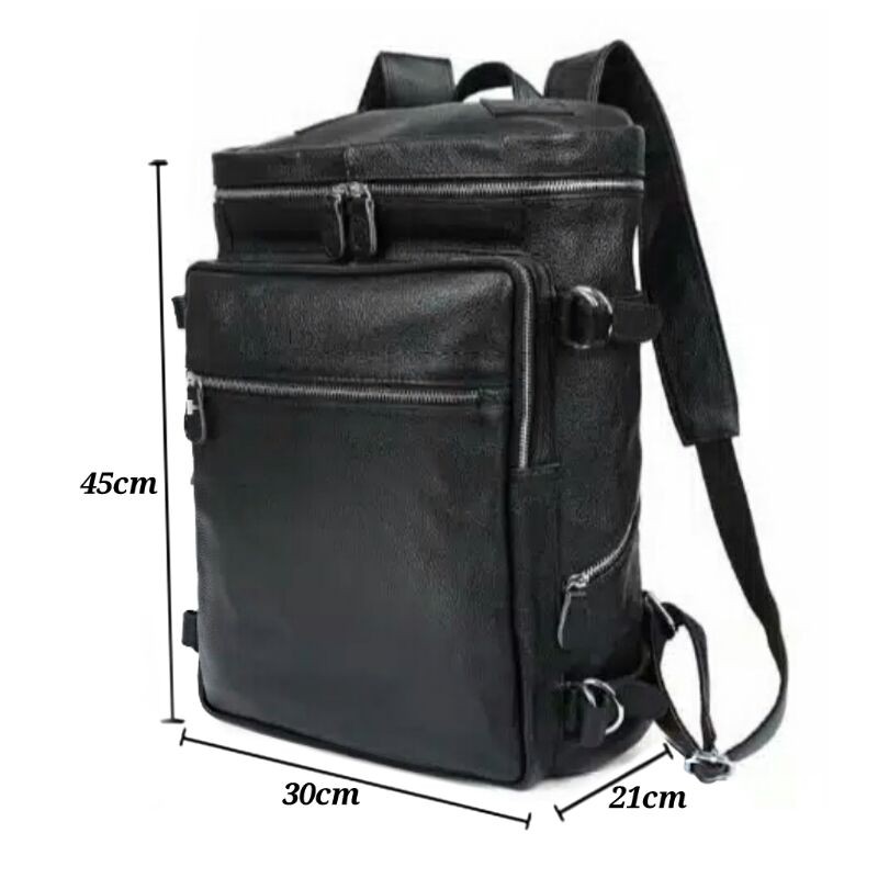 Tas Ransel Pria Backpack Up to 15 inch  - Tas Ransel Kulit Tas Pria Distro Tas Gendong Tas Sekolah