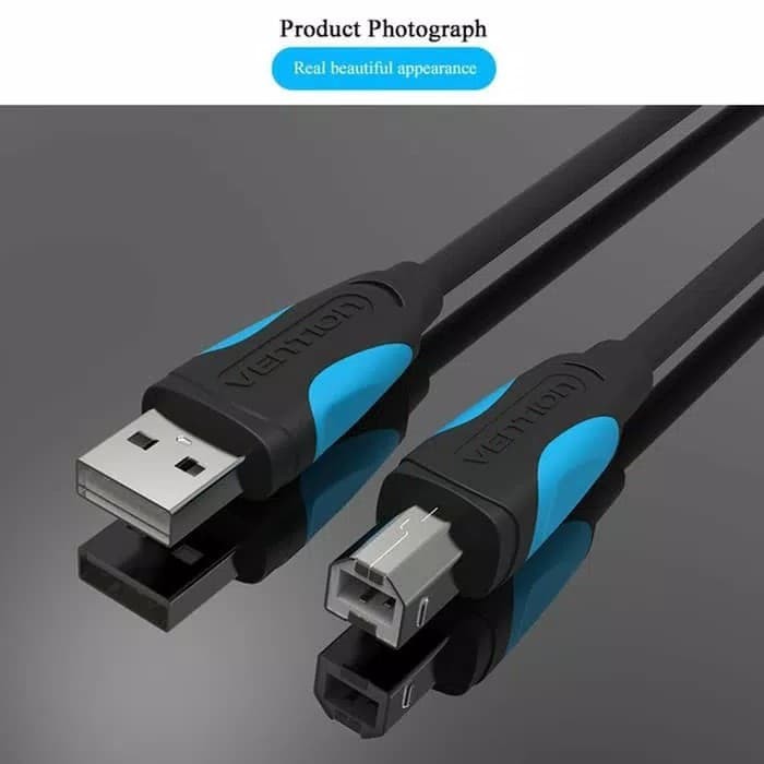 Vention [VAS-A16 2M] Kabel USB 2.0 Type A Male to B Male printer Black