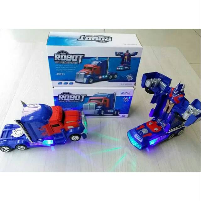 Mainan Mobil Truck Robot Optimus Prime Bisa Jadi Robot Automatice