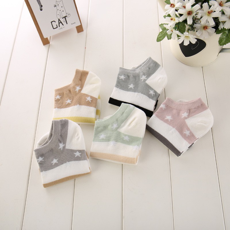 BEE - Kaos Kaki Fashion Kaos Kaki Pendek Semata Kaki Ankle Socks Murah SC - 10