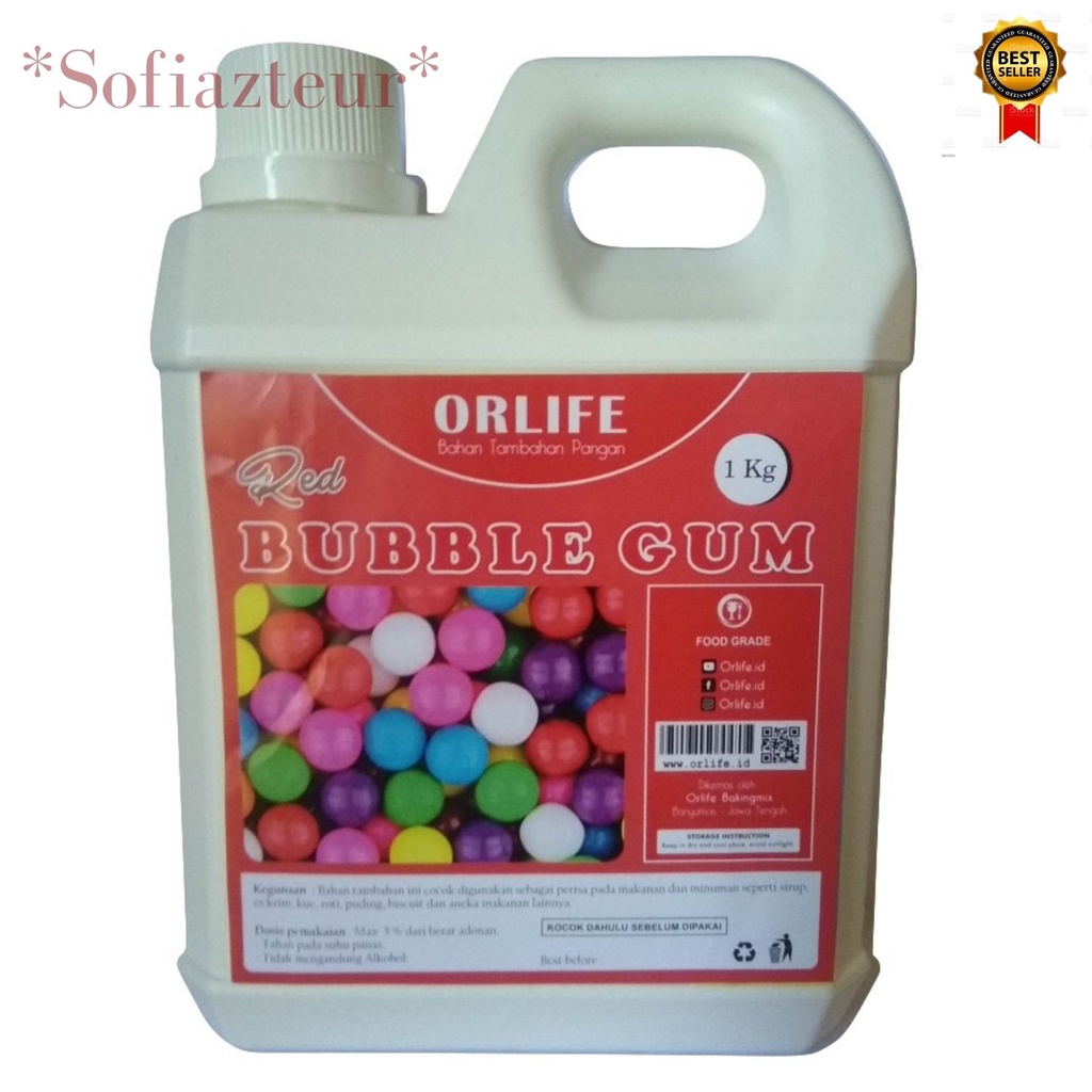 

Permen Karet Minuman Perisa Pasta Red Bubble Gum Atau Permen Karet Merah Orlife 1kg | Pasta Permen Karet Red Gum 1kiloan | Perisa Makanan Minuman Rasa Permen Karet