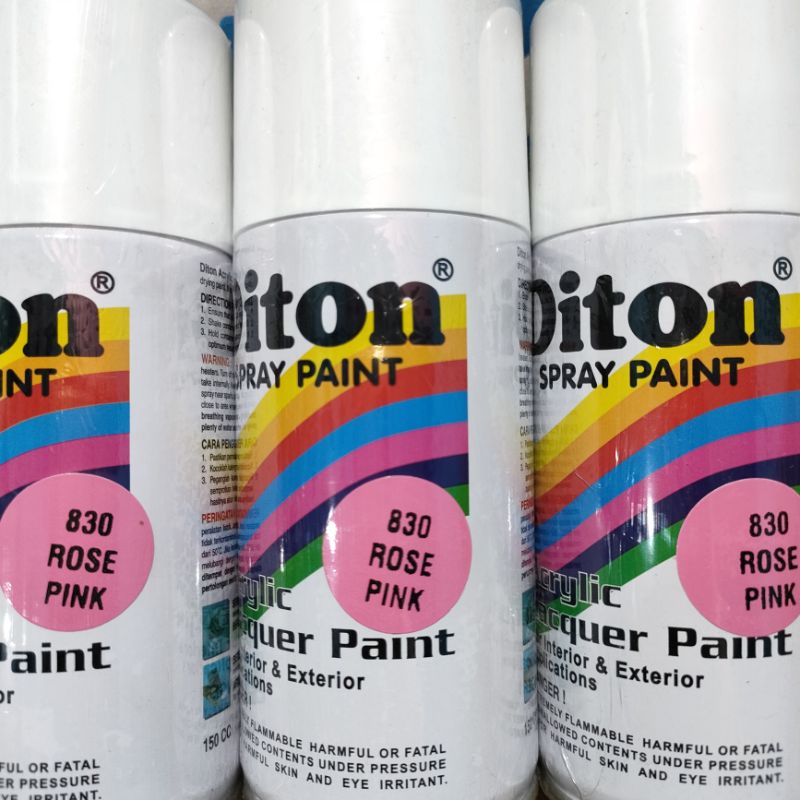Pilok Cat Diton Rose Pink 830 Per 1 Dus / 12 Klg Merah Muda 150cc Harga Per 1 Dus (12) Cat Semprot Diton 150cc Pilok Diton Pilox Diton Cat Diton 150cc