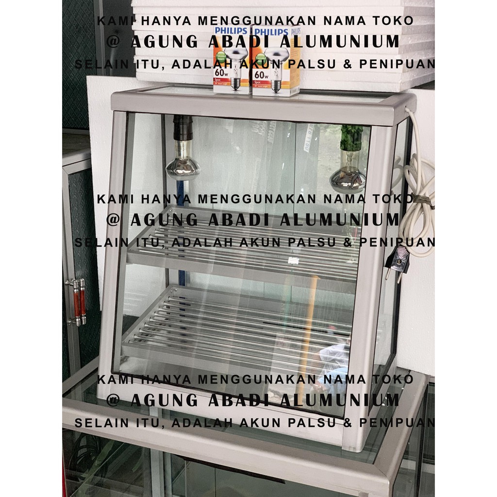 Etalase Fried Chicken 2 Rak 2 Lampu