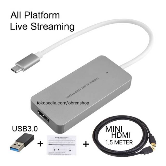 PAKET EZCAP265 HDMI CAPTURE &amp; KABEL HDMI TO MINI HDMI 1,5 METER