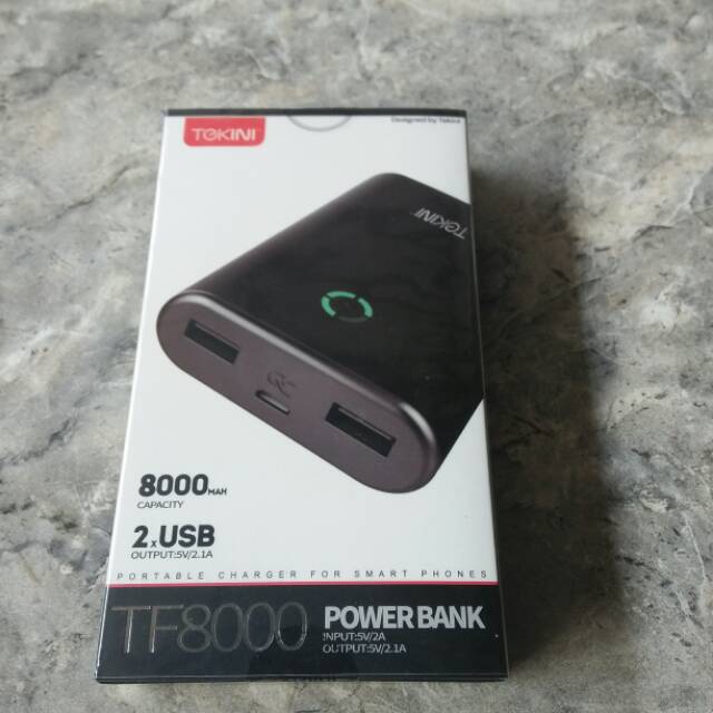 Power Bank TEKINI TF8000 Black 8000mAh Fast Charging