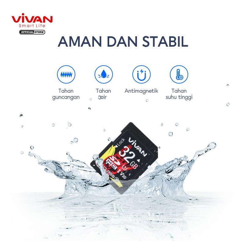 Kartu Memory Kamera 32 gb Vivan VS32 Class 10 Speed 90 Mbs