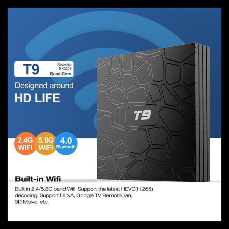 Terjamin  T9 Android 8.1 Tv Box 4Gb 32Gb Rk3328 Wifi Dual Bluetooth 4.0 Berkualitas