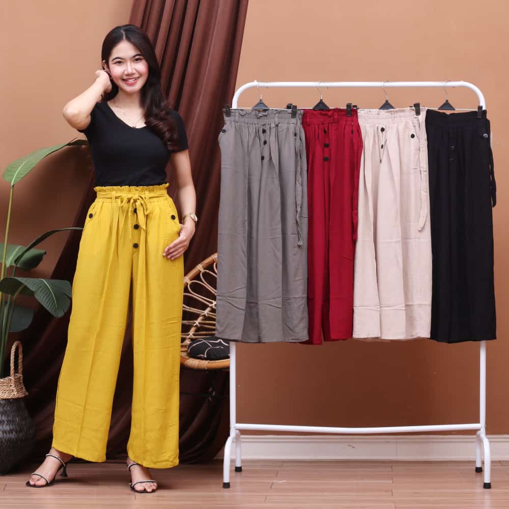 Kulot Rayon Crinkle Jumbo Termurah / Celana Wanita Termurah Premium / Celana Kulot Jumbo