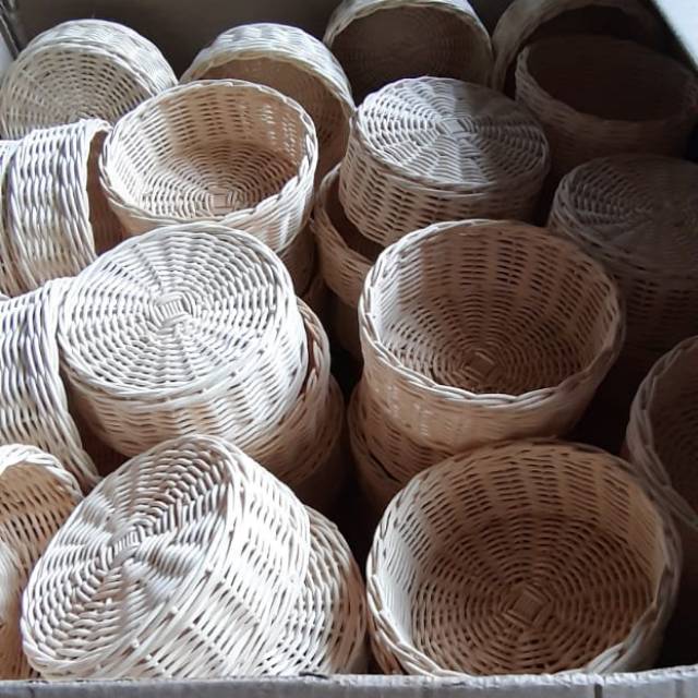 Keranjang rotan  bulat D 16cm 6 cm Shopee Indonesia