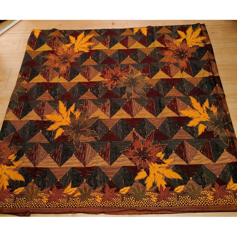 Kain Batik Solo motif daun pepaya kuning ( Primissima )