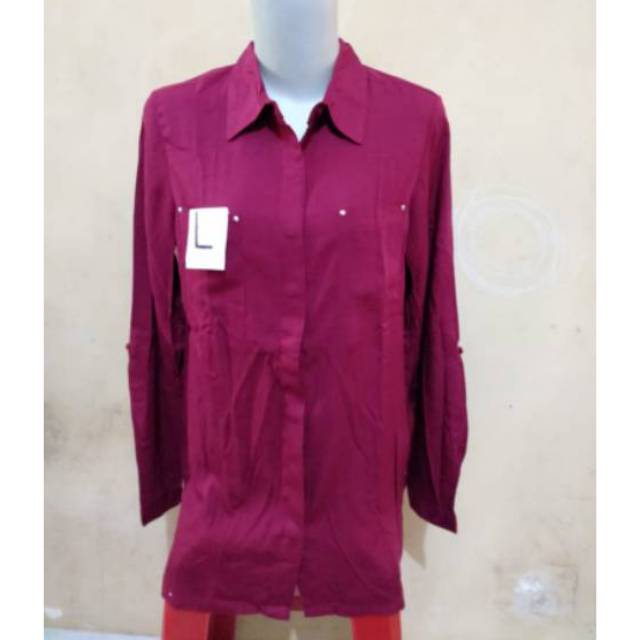 Kemeja wanita  details brand  matahari  atasan cewek details 