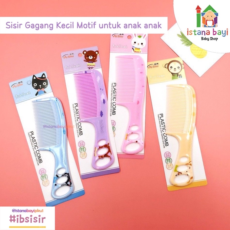 SISIR GAGANG FULL MOTIF WARNA WARNI / SISIR RAMBUR KARAKTER LUCU 1 Pcs