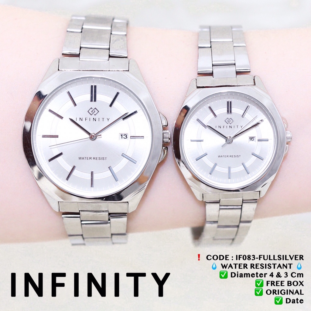 Jam tangan couple anti air original INFINITY free box khusus garansi 1 tahun IF083