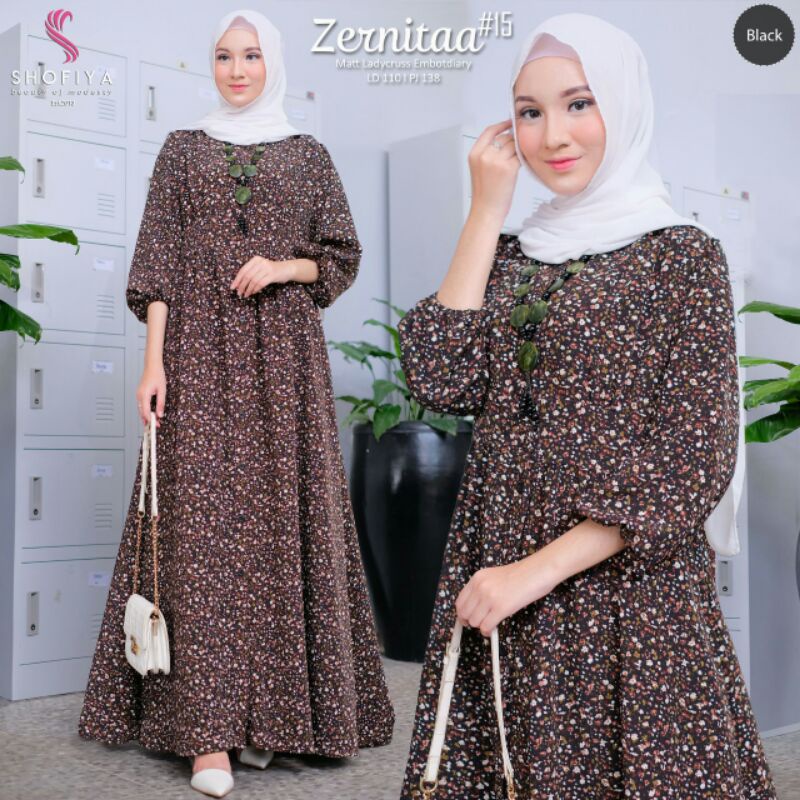 ZERNITA Series Midi Dress Ori by Shofiya