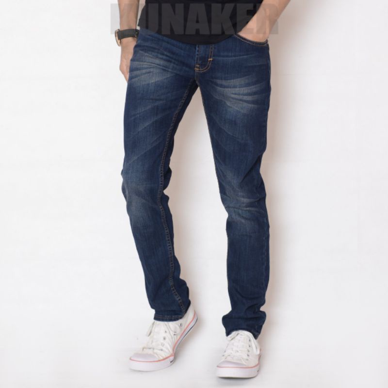 Celana jeans pria polos sandwosh , jeans denim polos sandwosh premium ORI underline