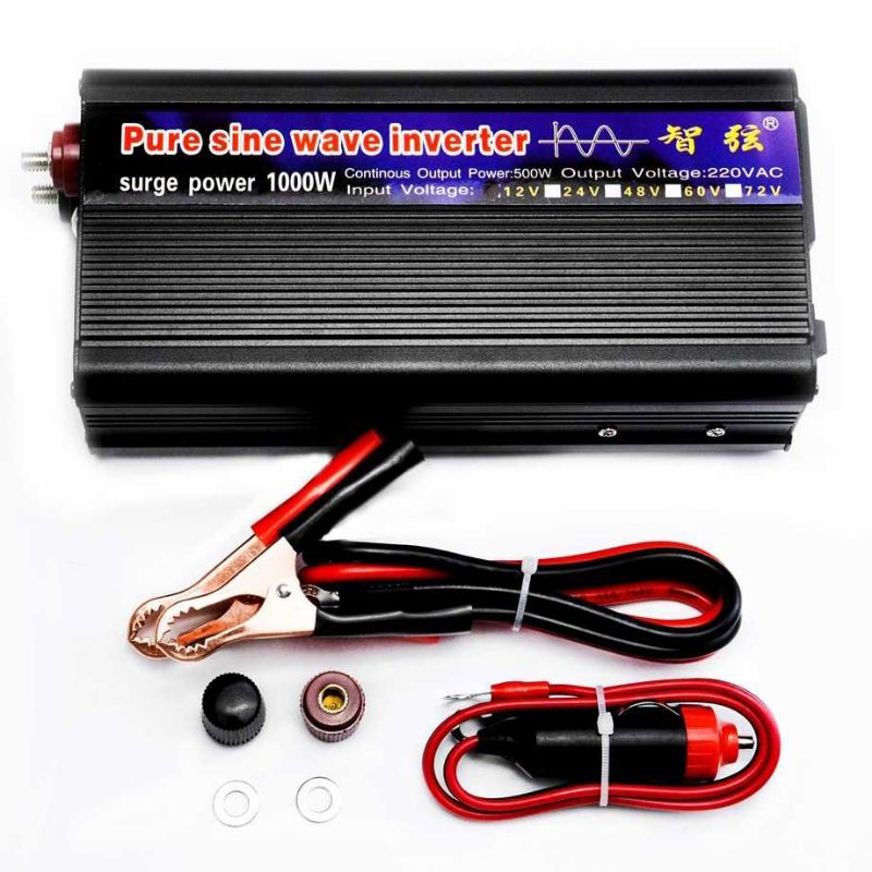 Car Power Inverter mobil - Pure Sine Wave DC 12V to AC220V 1000W PSW / MSW 2000W