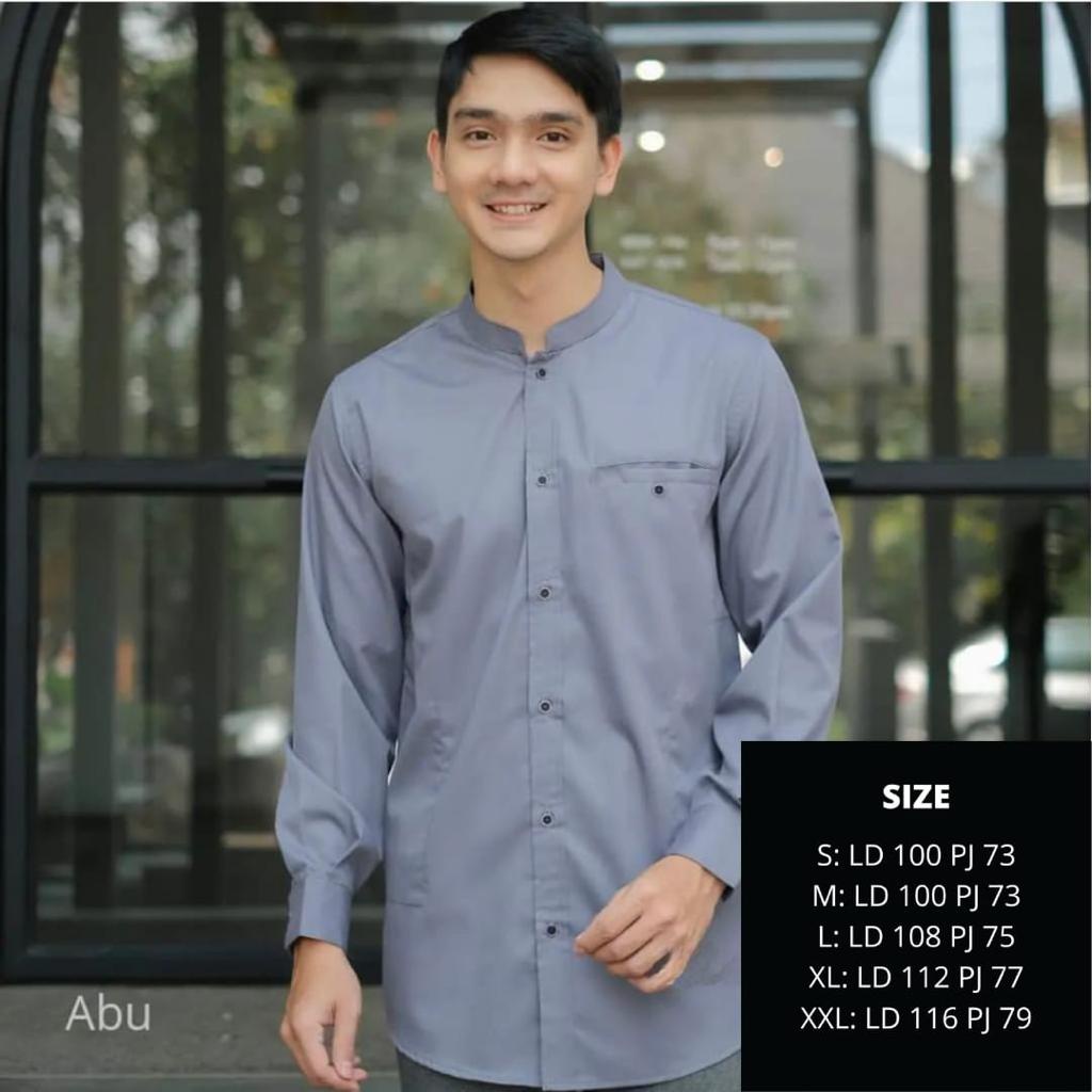 Muslim Pria Koko Lengan Panjang Arto Size M, L, Xl, XXL  bahan Toyobo Premium