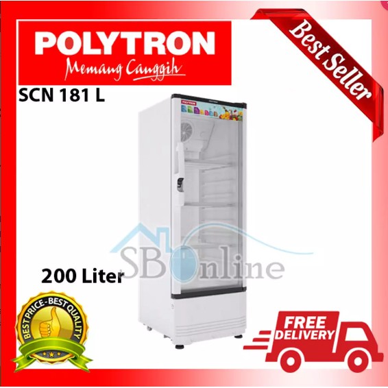 POLYTRON SCN 181 L SHOWCASE 200 LITER GARANSI RESMI