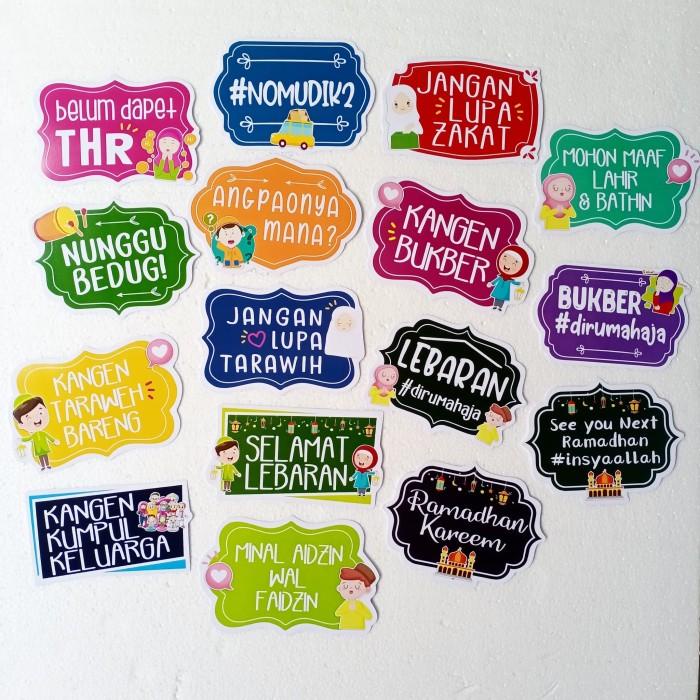 MINI BUKBER LEBARAN FUN PROPS PHOTOBOOTH DEKORASI DIRUMAHAJA