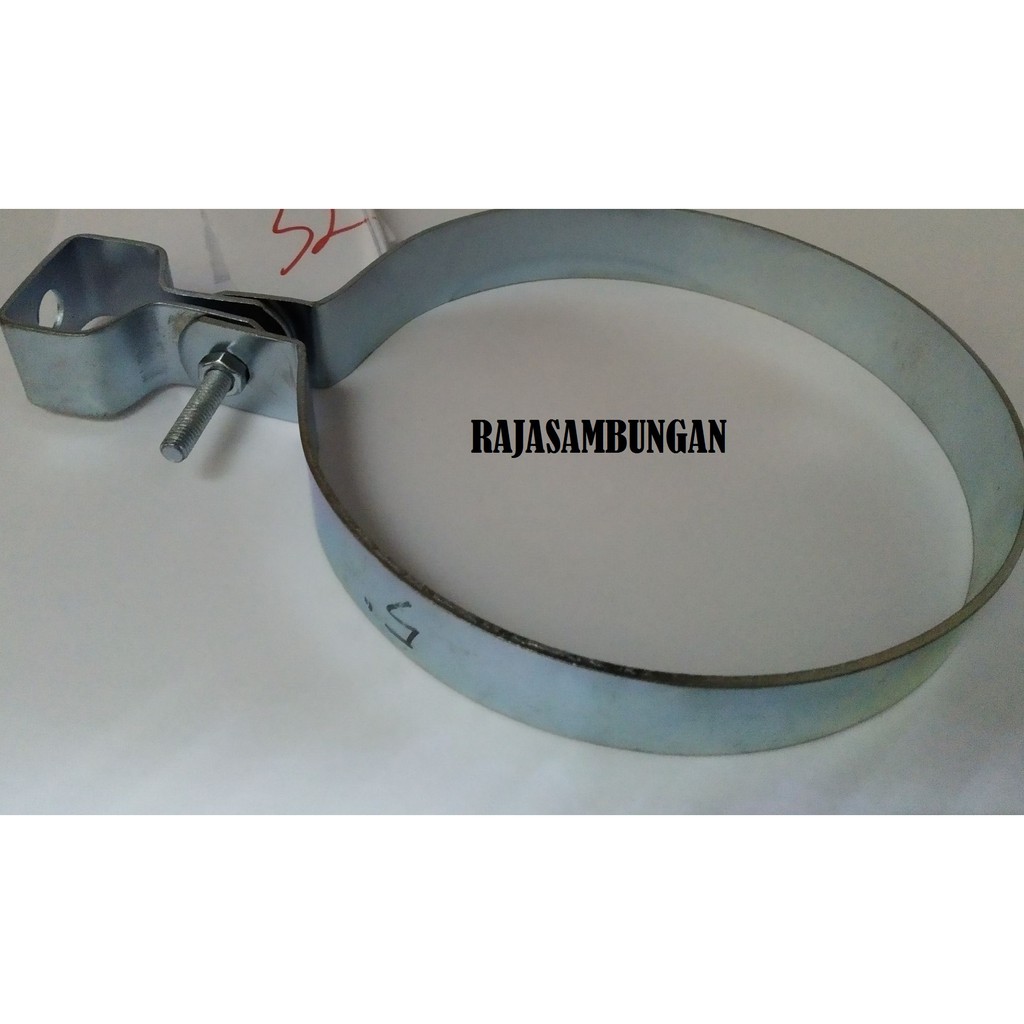 Klem Gantung Besi 5 inch Besi Polos Holder Clamp Pengencang Pipa Hanger Clamp Besi 5 inch Pengikat