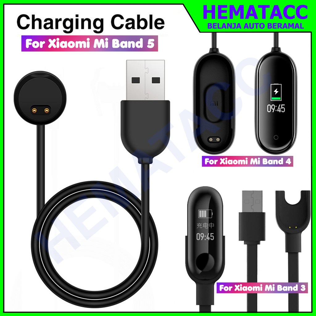JAM TANGAN Kabel USB Charger Xiaomi Mi Band 6 5 4 3 2 & Smartband Bracellet M5 M4 M3 M2 OASE bisa CO