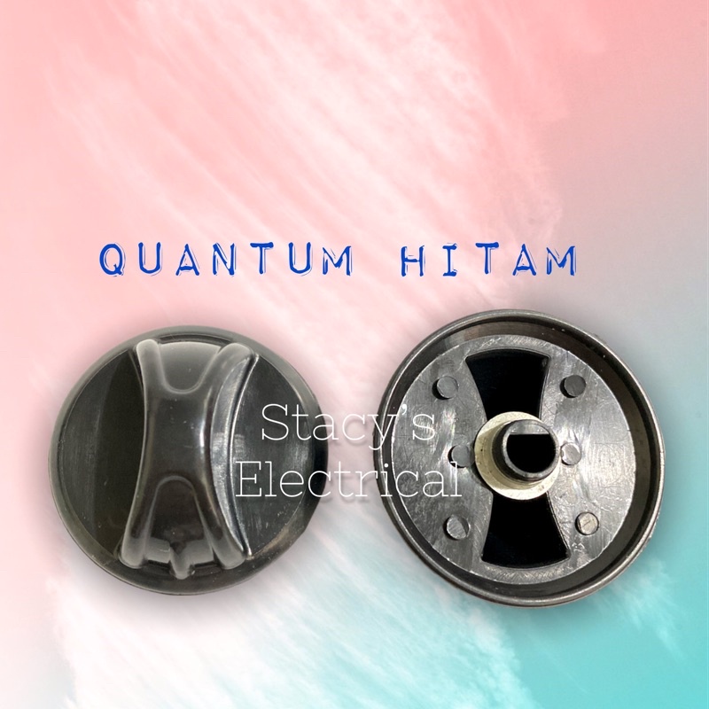 KNOP KOMPOR GAS QUANTUM HITAM PLAT TEBAL