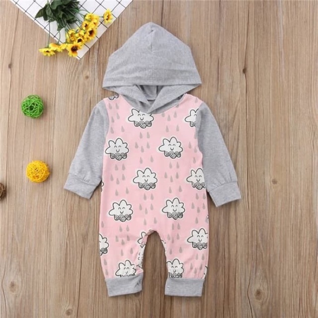 Jumper panjang hoodie smile cloud and rain