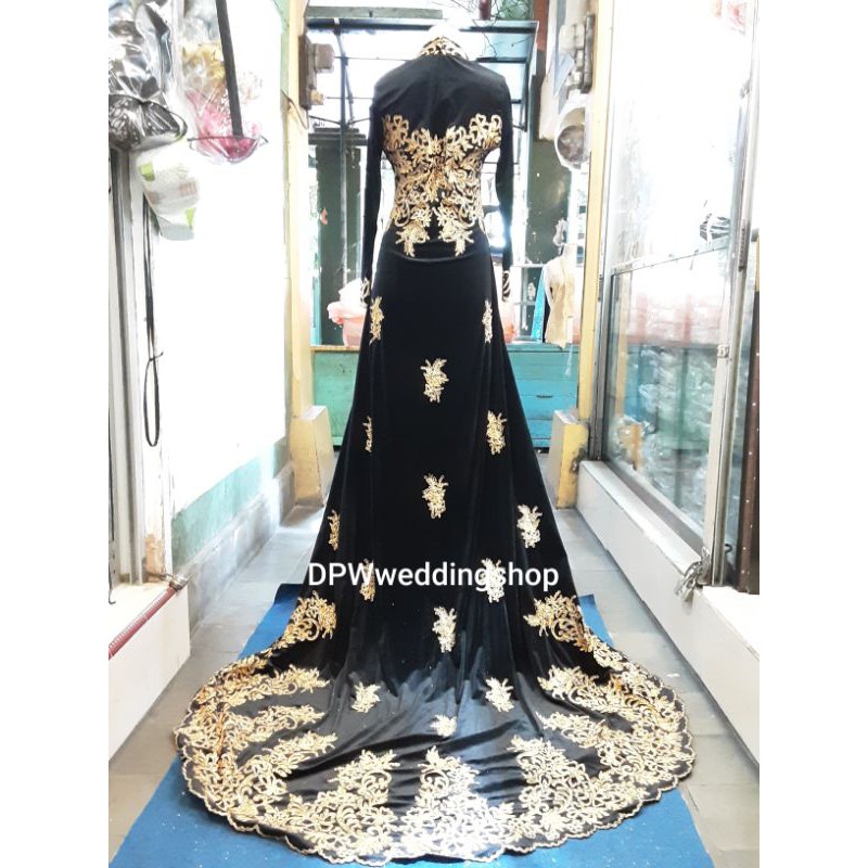 Kebaya Pengantin Bludru Kornely Kutu Baru