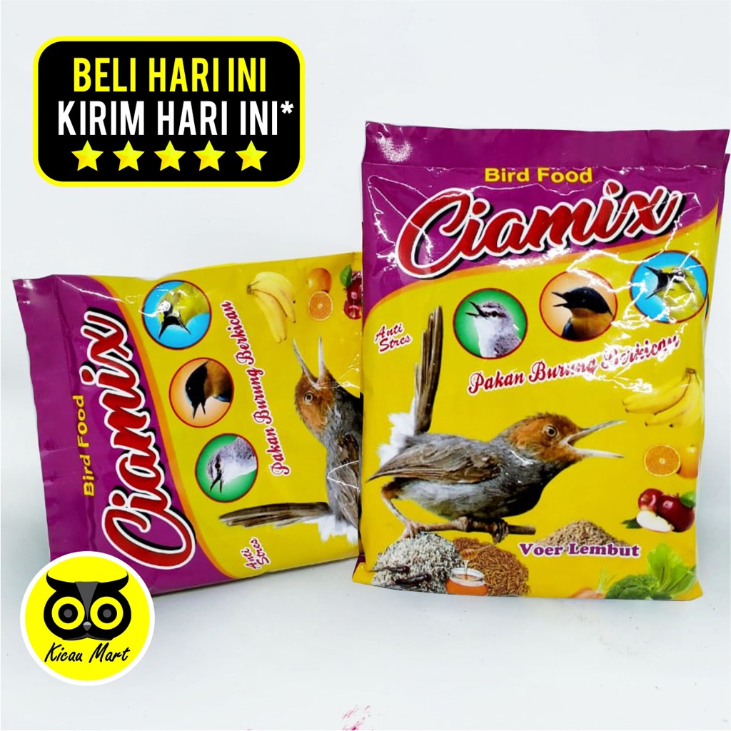 VOER LEMBUT CIAMIX PAKAN BURUNG PLECI CIBLEK PRENJAK LOLOHAN BUBUR LOLOH PIYIK HIGH PROTEIN VOERLT