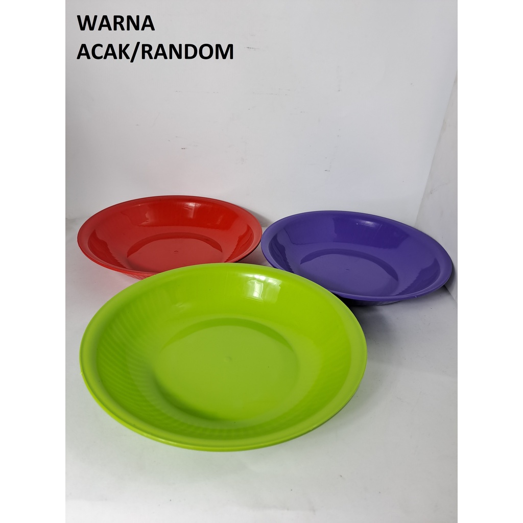 6PCS Piring Makan Plastik 9inci / Piring Lontong - Trijasa Houseware