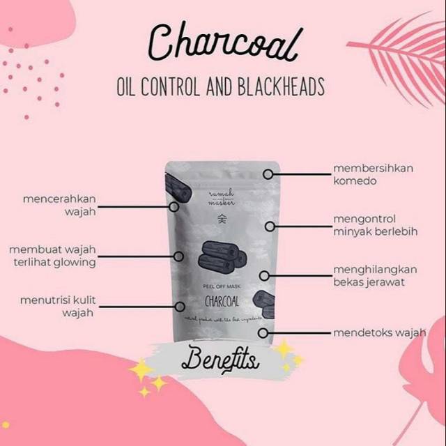 Peel Off Mask Charcoal by Rumah Masker (size 10gram)