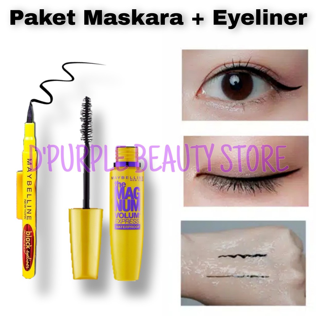 Paket Kosmetik Wajah Maskara &amp; Eyeliner