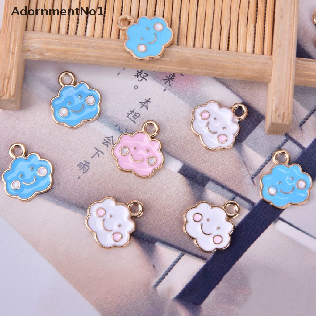 (AdornmentNo1) 10pcs / Set Liontin Bentuk Awan Bahan Alloy Untuk Kerajinan Tangan DIY